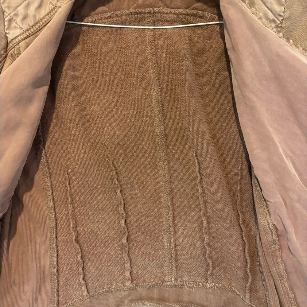 FREE PEOPLE Women’s Light Brown/mauve moto jacket